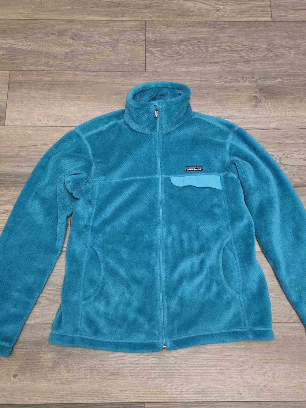 Patagonia Women’s Full-Zip Re-Tool Fleece Jacket Teal Blue Large